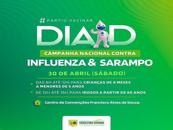 Prefeitura realizará dia "D" da Campanha de Vacinação contra Influenza e Sarampo